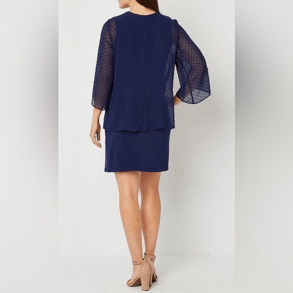 Studio One - Sandra Darren 75827 - Open Front Jacket Sheath Dress  Size S - Picture 15 of 15